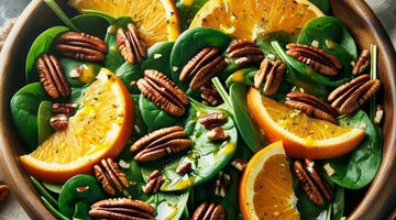 Spinach Pecan Salad with Citrus Vinaigrette
