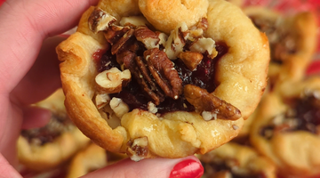 Easy Activated Pecan Cranberry Brie Bites